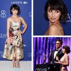 Platinum Laundry by Shelli Segal Dress Midi Fit & Flare Metallic Floral Size 12